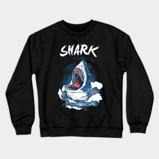 Shark Open Mouth Crewneck Sweatshirt